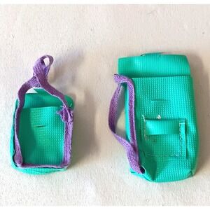 VTG Barbie Sun Lovin Malibu 1978 Beach Bags Totes Aqua Teal Purple 70s Toys Lot